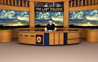 a man behind a desk
