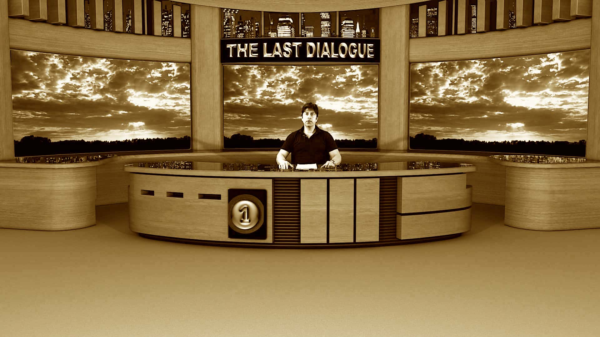 a man behind a desk