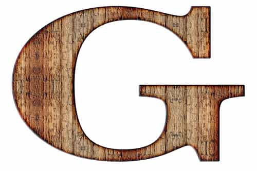 Wood textured Letter G