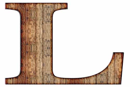 Wood textured Letter L