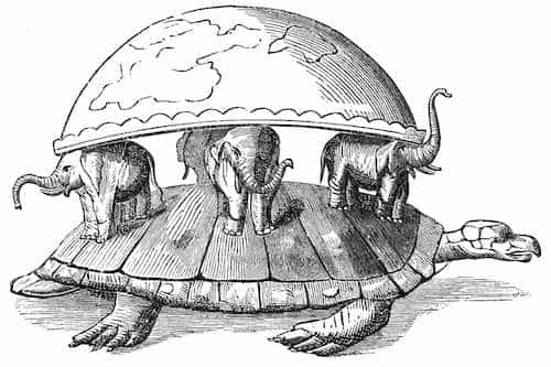 Earth On Nothing Earth On Back Of Giant Elephants