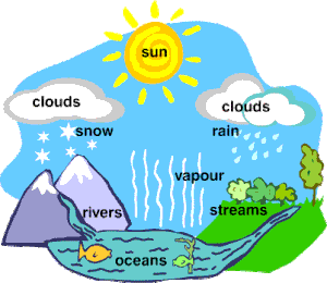 Animation showing water cycle