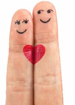Everyhting Created In Pairs Fingers Painted Male Female