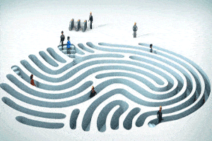Finger Puzzle Animation Of Fingerprint Maze
