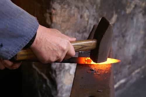 Iron Smith At work Black Smith Making Weapons
