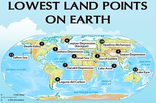 Lowest-Land-Points-Infographic Lowest Places On Earth
