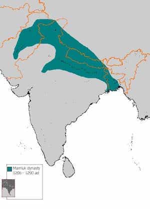 Map of Mamluk Sultanate Of Delhi