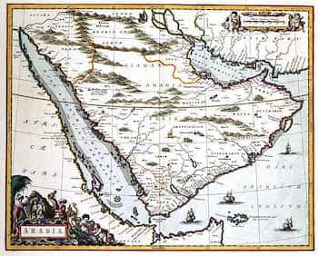 Saudi Arabia Map Old