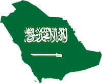 Saudi Map Saudi flag