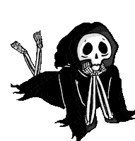 Evil Skeleton Lying Evil Skeleton Lying