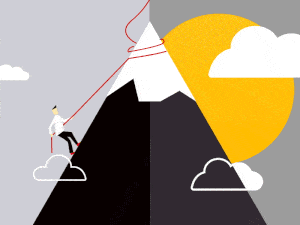 Man Climbing a Mountain Animation of man climbing a mountain