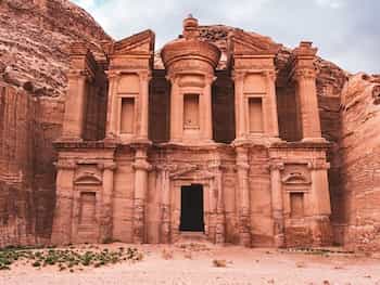 Ruins Of A Building In Old Petra City