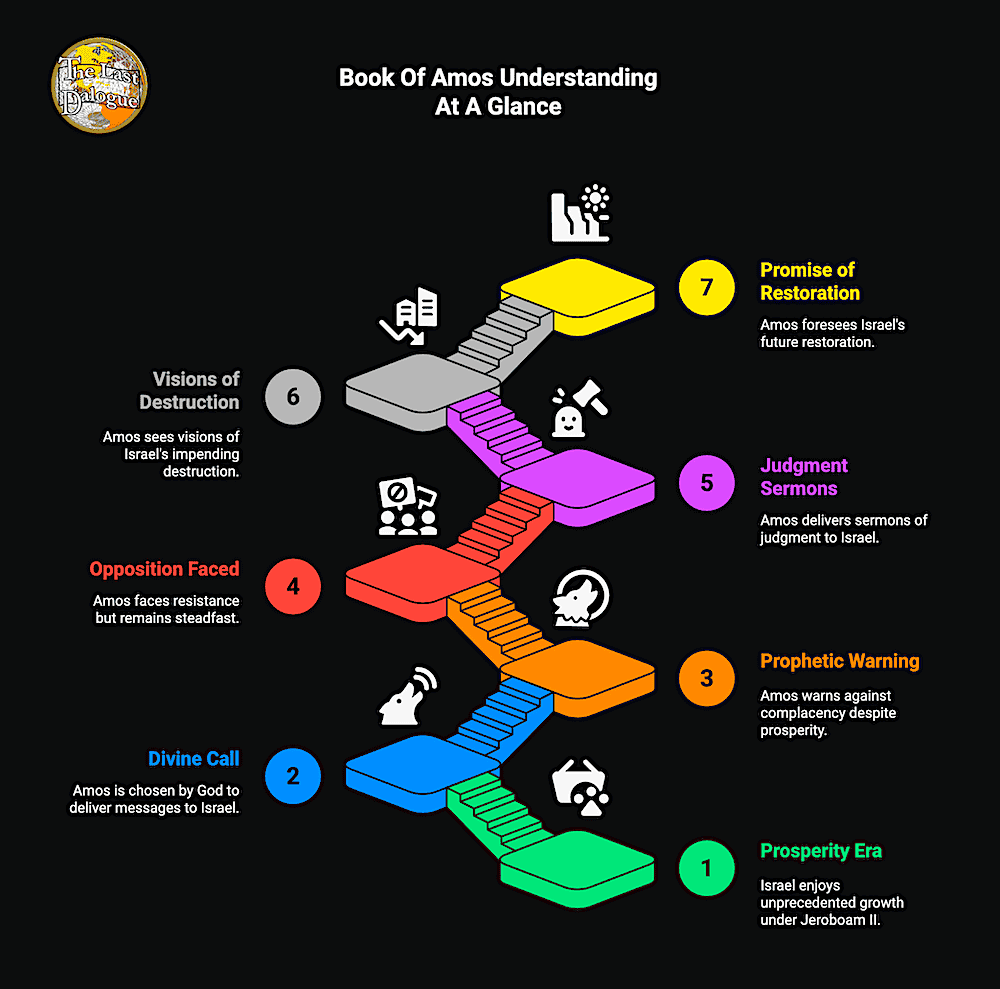Book Of Amos Topics Summary Infographic Showing Book Of Amos Understanding At A Glance