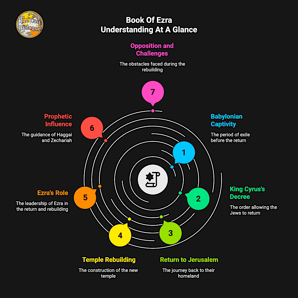 Book Of Ezra Topics Summary Infographic Showing Book Of Ezra Understanding At A Glance