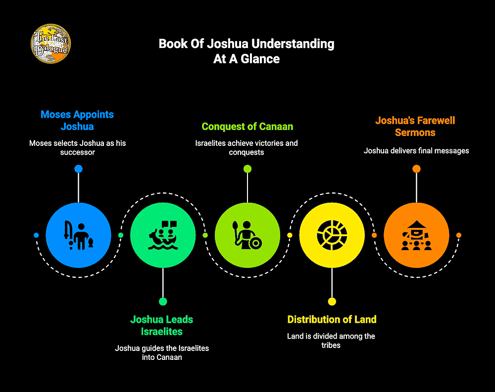 Book Of Joshua Topics Summary Infographic Showing Book Of Joshua Understanding At A Glance