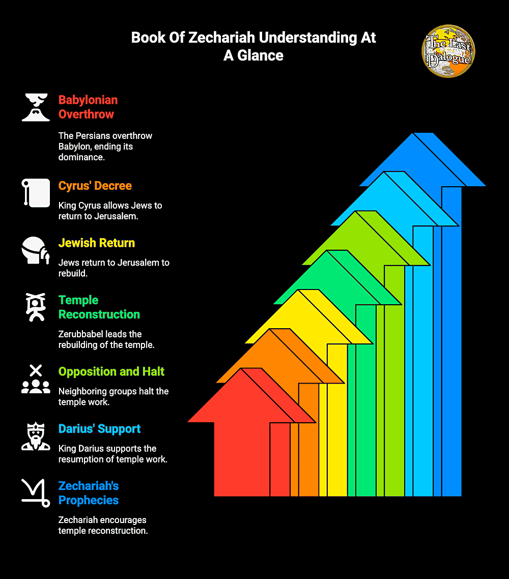 Book Of Zechariah Topics Summary Infographic Showing Book Of Zechariah Understanding At A Glance