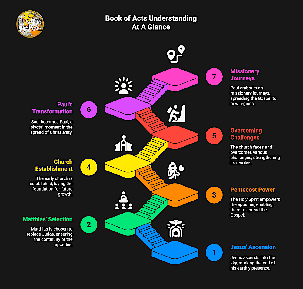 Book of Acts Topics Summary Infographic Showing Book Of Acts Understanding At A Glance