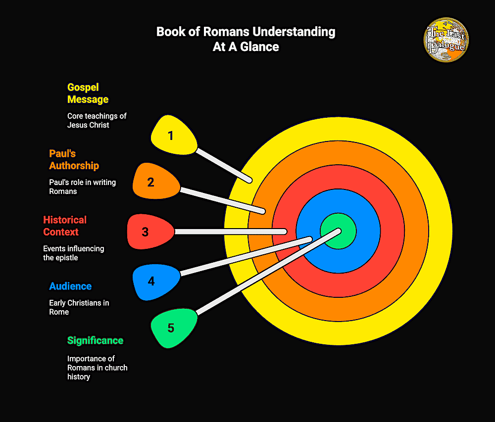 Book of Romans Topics Summary Infographic Showing Book Of Romans Understanding At A Glance