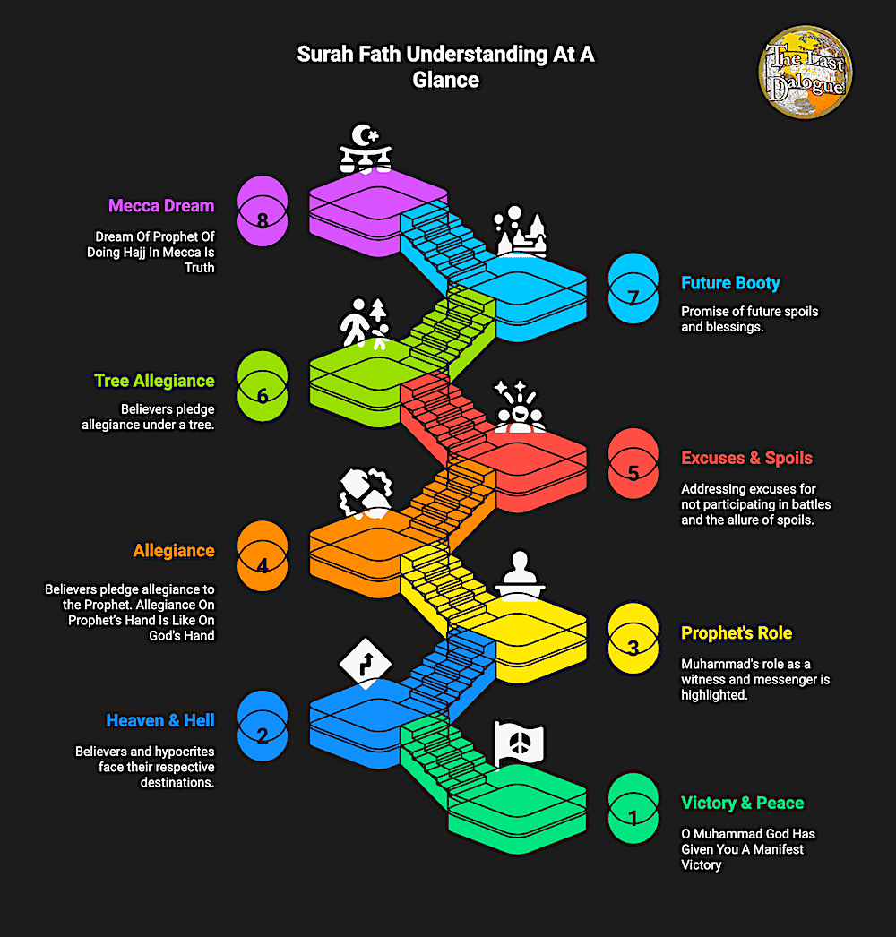 Surah Fath Topics Infographic Showing Surah Fath Understanding At A Glance