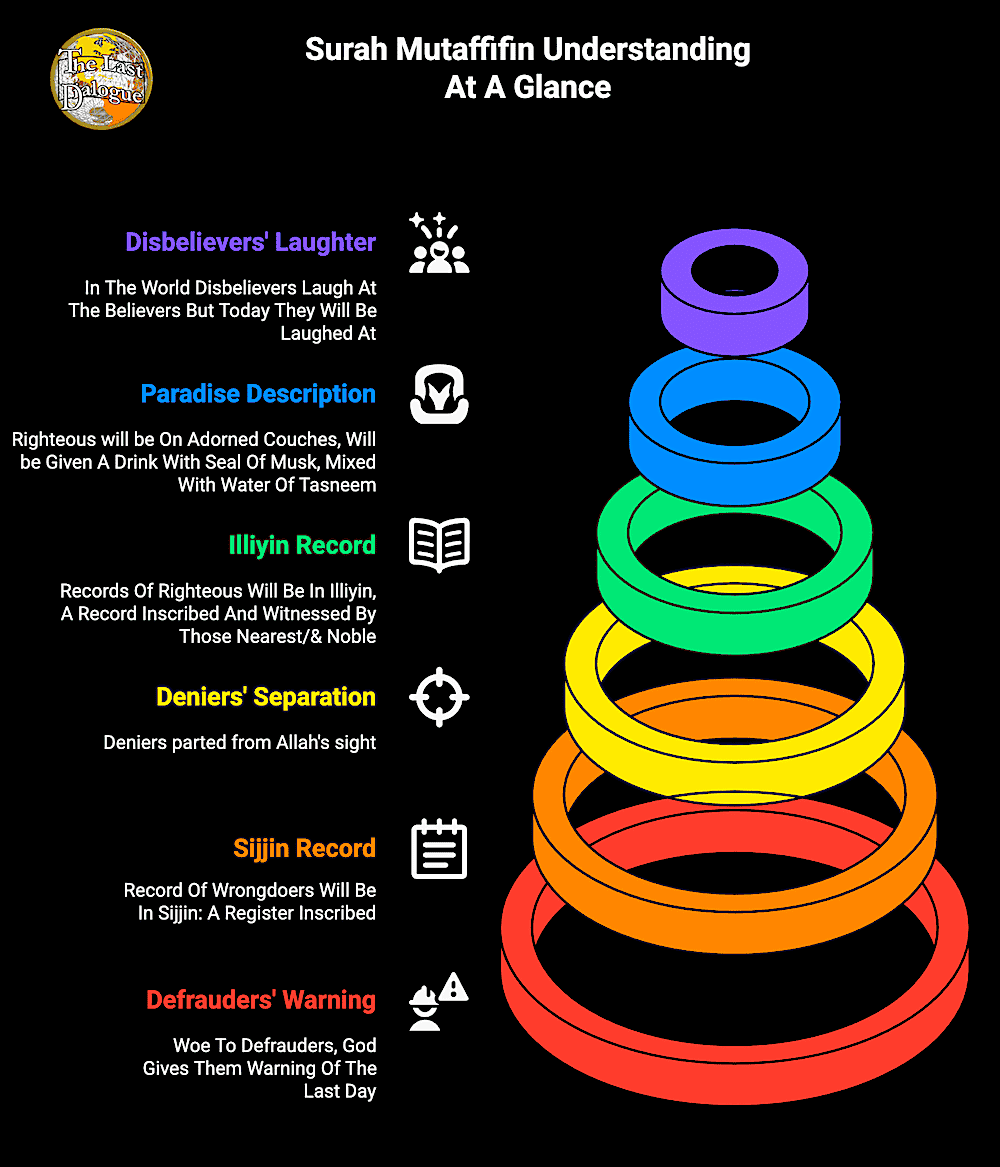 Surah Mutaffifin Topics Infographic Showing Surah Mutaffifin Understanding At A Glance