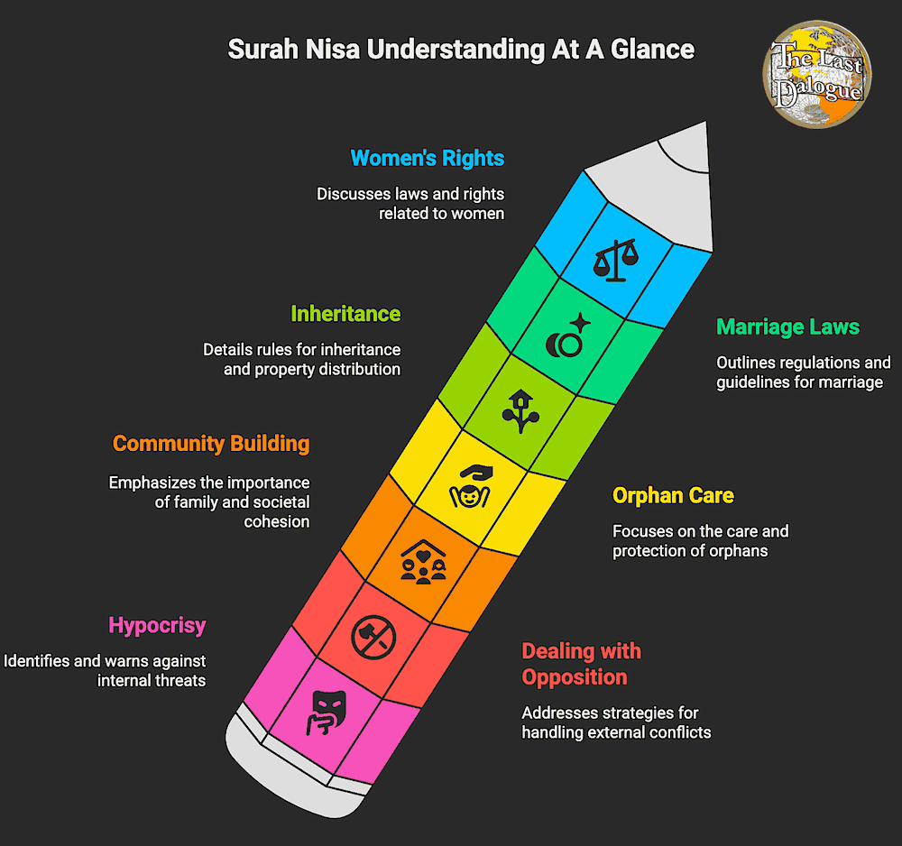 Surah Nisa Topics Infographic Showing Surah Nisa Understandig At A Glance