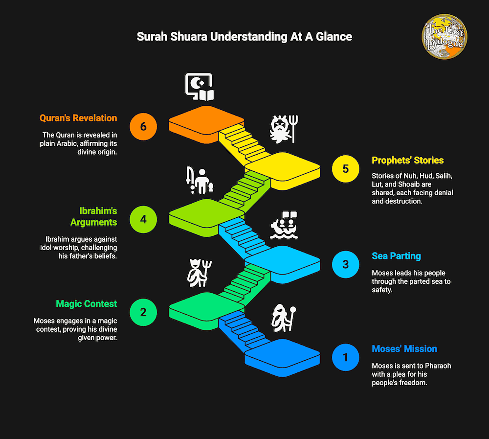 Surah Shuara Topics Infographic Showing Surah Shuara Understanding At A Glance