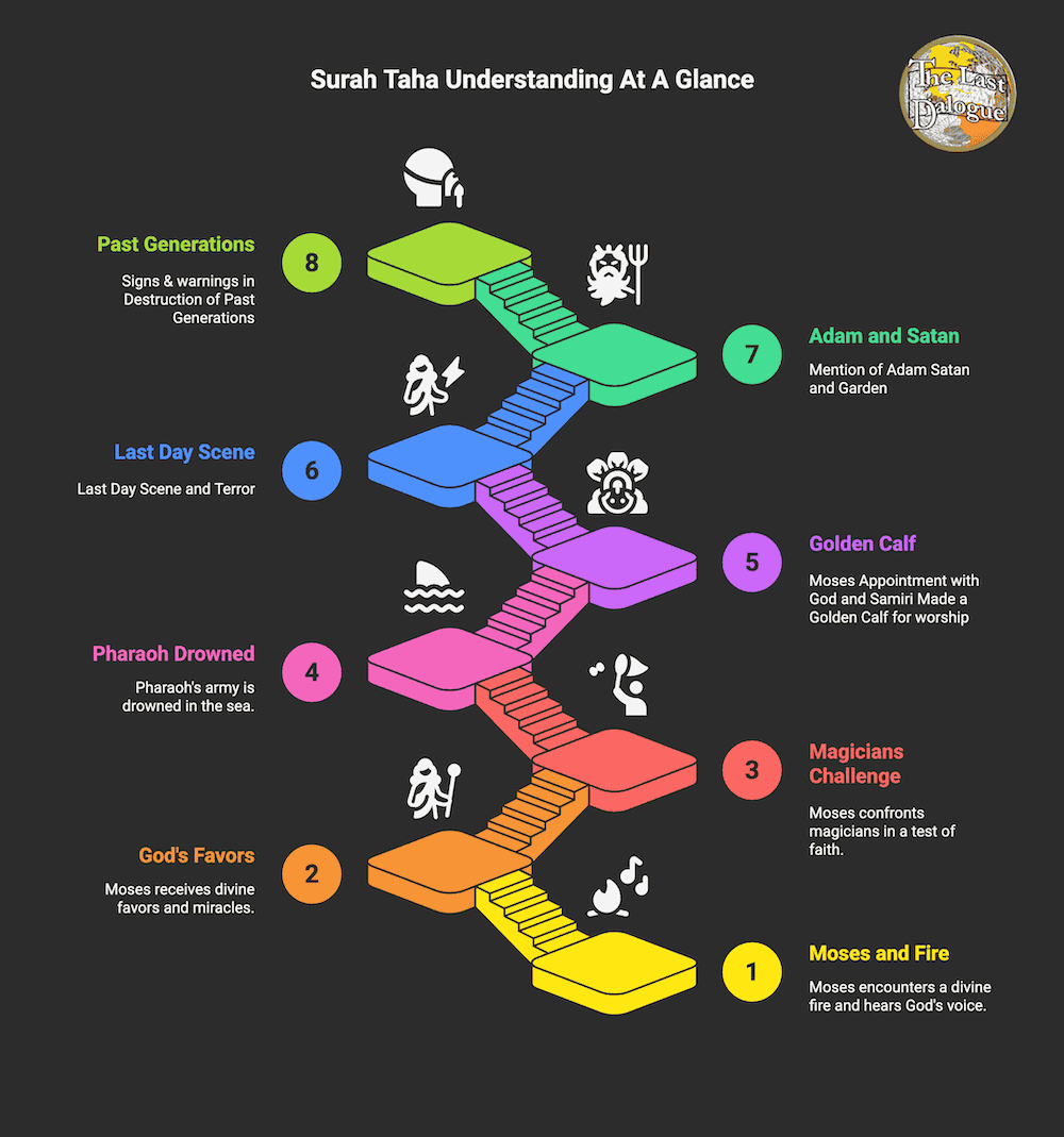Infographic Showing Surah Ta Ha Understanding At A Glance