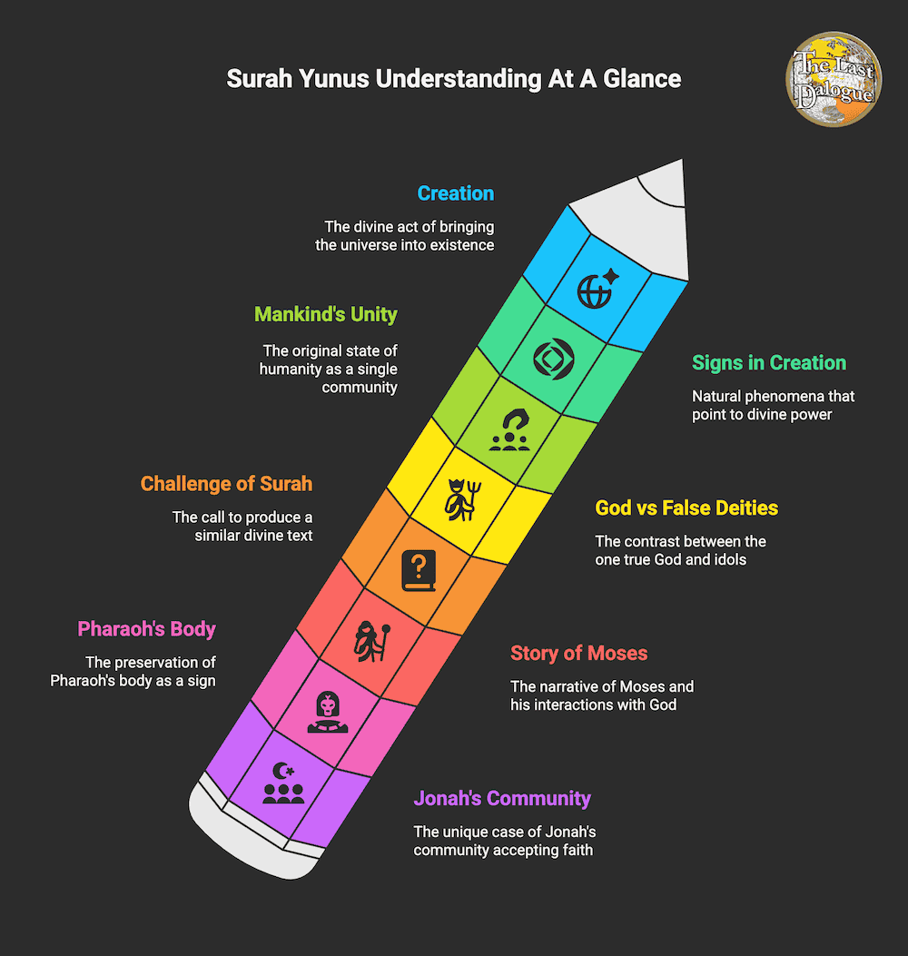 Surah Yunus Topics Infographic Showing Surah Yunus Understanding At A Glance