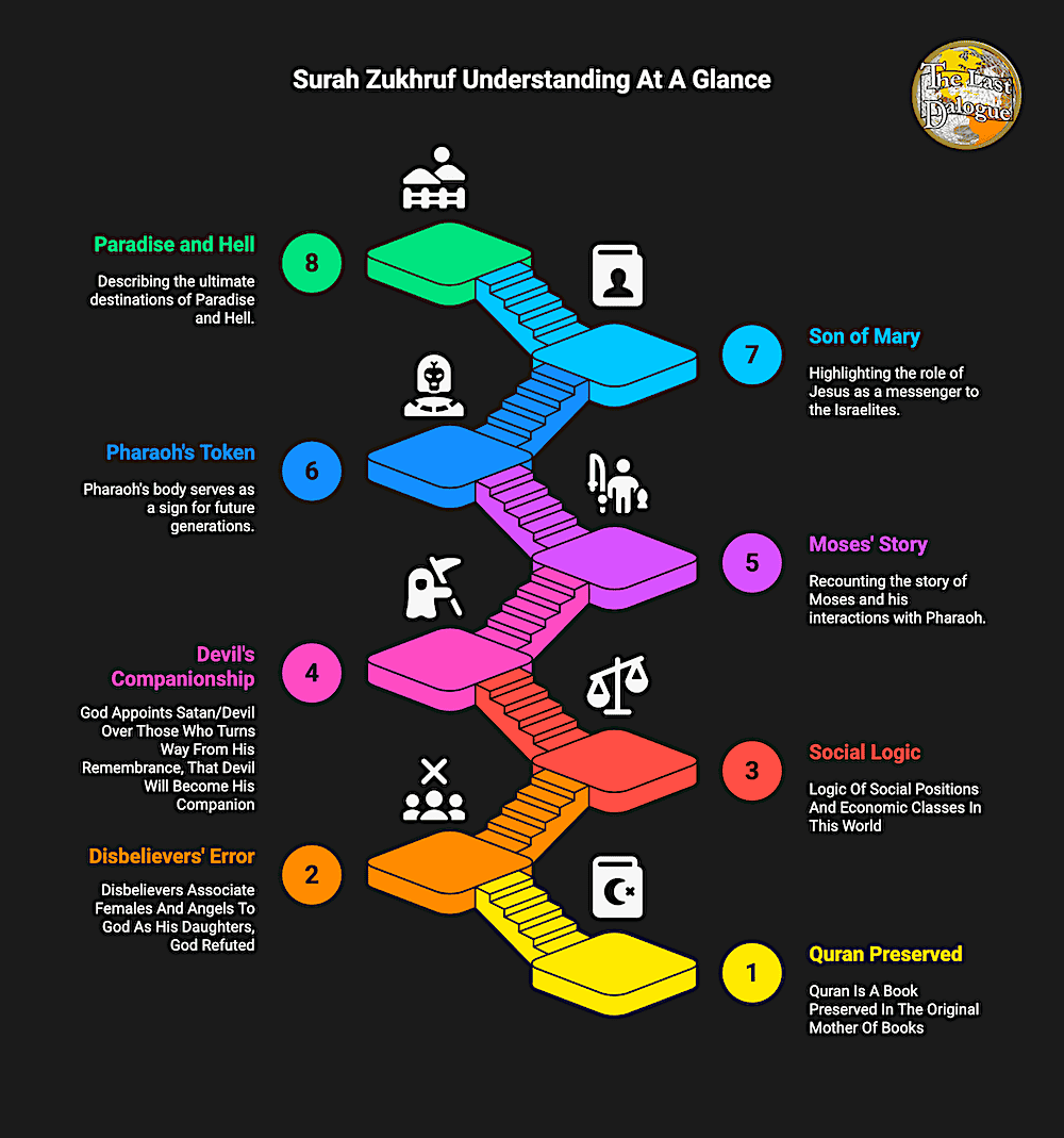 Infographic Showing Surah Zukhruf Understanding At A Glance